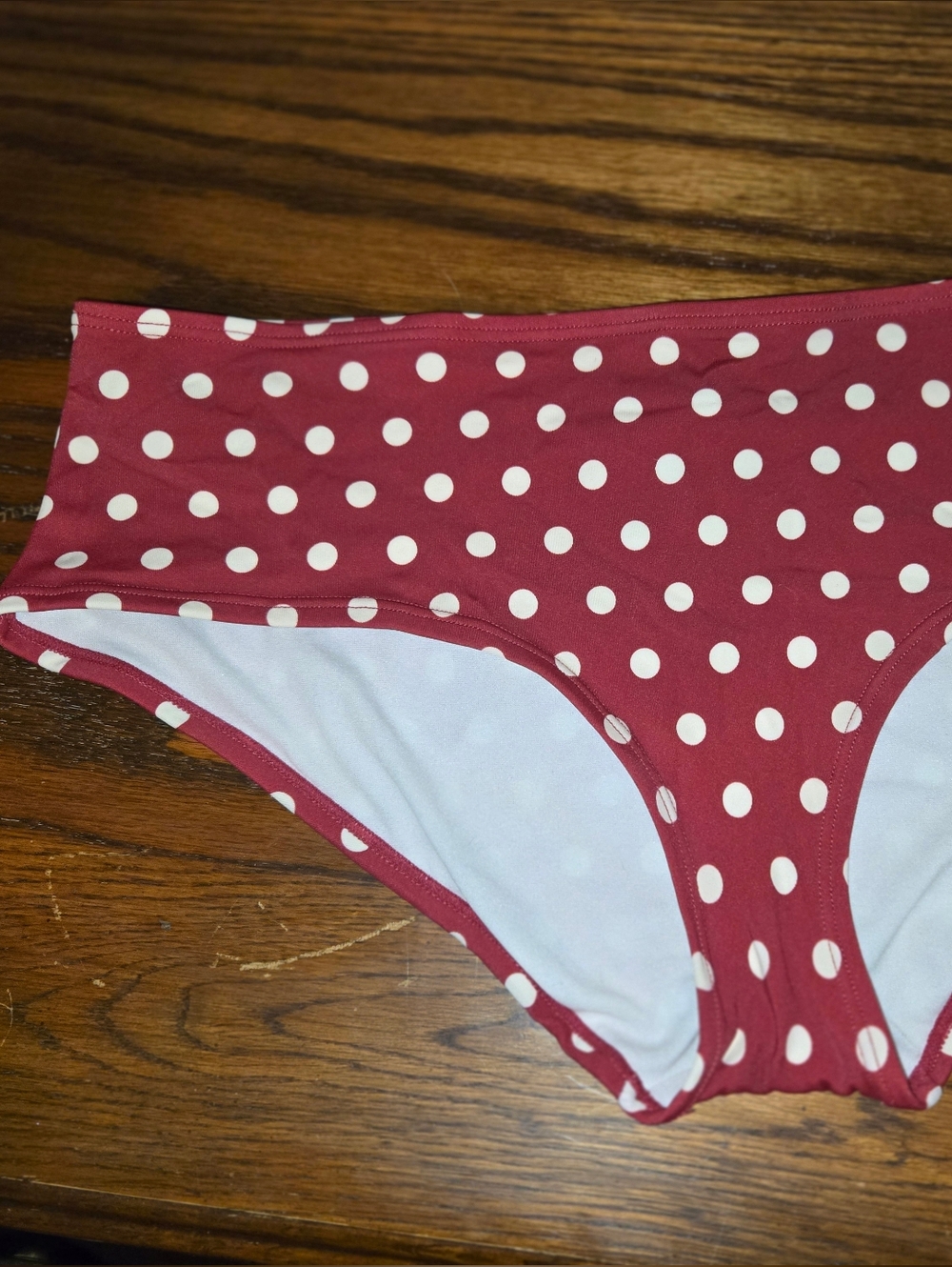 Adore Me Red and White Polka Dot Bikini Bottom - Picture 5 of 7